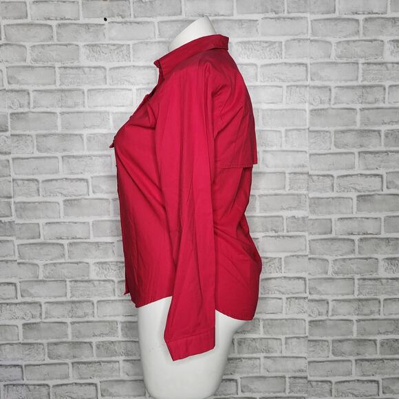 Vintage Wagon Wheels Western Red Button up - Picture 4 of 6